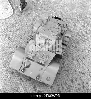 A staghound armored wagon. This reconnaissance vehicle, equipped with a 37 mm cannon into a rotating dome, was one of the first armored cars that entered the army after 1945. Stock Photo