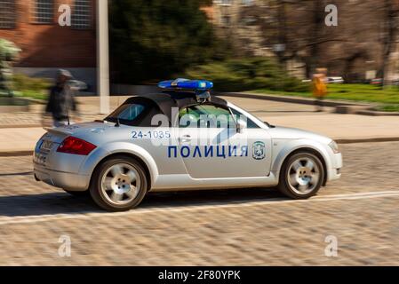 Police Convertible Bulgarian police car, Bulgaria, Sofia Stock Photo - Alamy