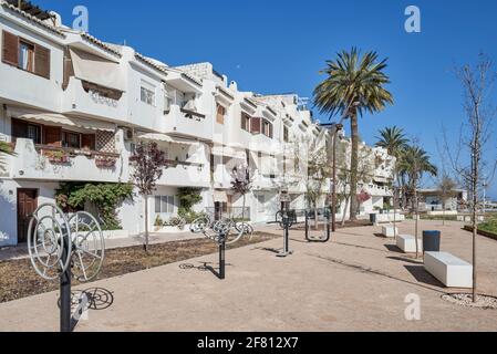 Beach apartment in Pobla de Farnals in the province of Valencia, Spain, Europe Stock Photo