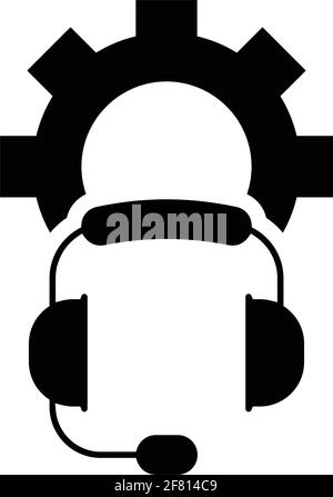 Headset control, configuration, audio settings icon is isolated on ...