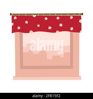Vector window in flat style, vector flat window, icon on white background. Stock Vector