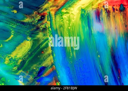Abstract vibrant texture with chaotic colorful smears Stock Photo