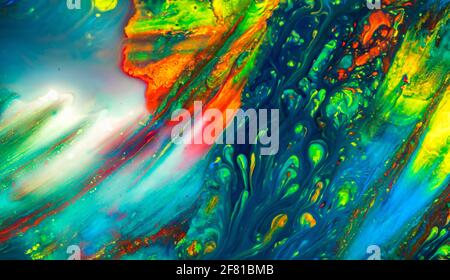 Illustration with chaotic colorful spots and smears Stock Photo