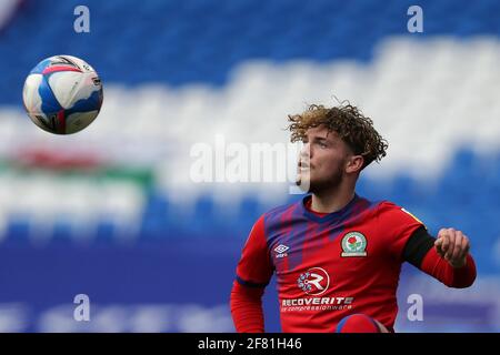 Cardiff, UK. 10th Apr, 2021. Harvey Elliott of Blackburn Rovers in action. EFL Skybet championship match, Cardiff city v Blackburn Rovers at the Cardiff City Stadium in Cardiff, Wales on Saturday 10th April 2021. this image may only be used for Editorial purposes. Editorial use only, license required for commercial use. No use in betting, games or a single club/league/player publications. pic by Andrew Orchard/Andrew Orchard sports photography/Alamy Live news Credit: Andrew Orchard sports photography/Alamy Live News Stock Photo