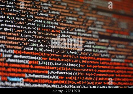 Software development. Computer science lesson. Mobile app building. Coworkers team in modern office. Stock Photo