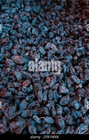Raisins as an abstract background texture Stock Photo