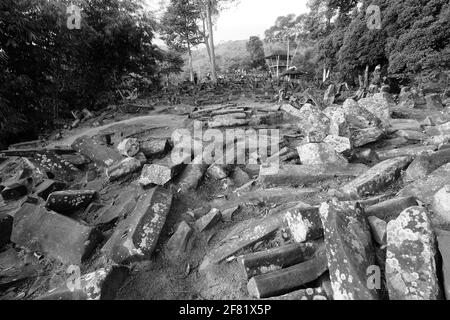 Existence of site of Gunung Padang, actually, was published firstly on Rapporten van de Oudheidkundige Dienst (bulletin of archaeology) at 1914. A Dut Stock Photo