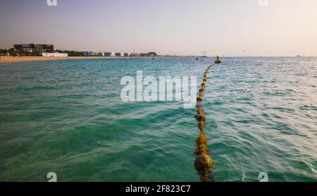 One of the beaches in Dubai Stock Photo