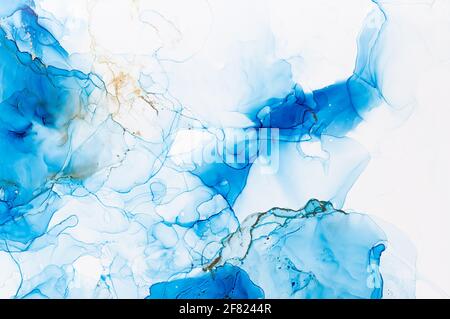 Alcohol ink abstract background. fluid art Stock Photo