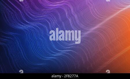 Colorful Digital Sound wave background,Wavy Particle Surface and earthquake Wave concept design,vector Illustration. Stock Vector