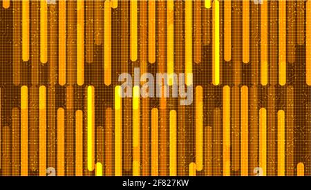 Futuristic Speed Line Circuit Microchip on Gold Technology Background,Hi-tech and security Concept design,Vector illustration. Stock Vector