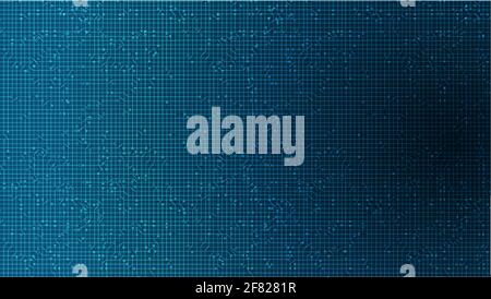 Soft blue Microchip on Technology Background,hi Tech and security Concept design,Free Space For text in put,Vector illustration. Stock Vector