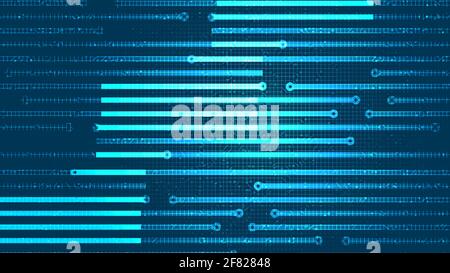 Futuristic Speed Line Circuit Microchip on Soft blue Technology Background,Hi-tech and security Concept design,Vector illustration. Stock Vector