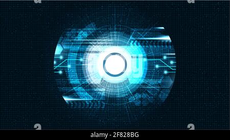 Camera Eye Technology Background,hi Tech and security Concept design,Free Space For text in put,Vector illustration. Stock Vector