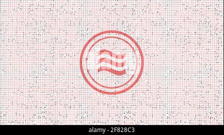 Libra cryptocurrency symbol on White technology background,Blockchain and Wallet concept design,illustration,Vector. Stock Vector