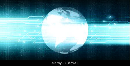 Cyber Microchip on Technology Background,hi Tech and security Concept design,Free Space For text in put,Vector illustration. Stock Vector