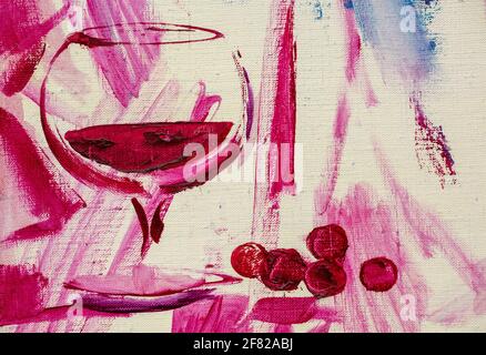 composition of several objects, oil painting, handmade Stock Photo - Alamy