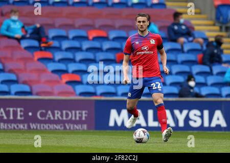 Cardiff, UK. 10th Apr, 2021. Taylor Harwood-Bellis of Blackburn Rovers in action. EFL Skybet championship match, Cardiff city v Blackburn Rovers at the Cardiff City Stadium in Cardiff, Wales on Saturday 10th April 2021. this image may only be used for Editorial purposes. Editorial use only, license required for commercial use. No use in betting, games or a single club/league/player publications. pic by Andrew Orchard/Andrew Orchard sports photography/Alamy Live news Credit: Andrew Orchard sports photography/Alamy Live News Stock Photo