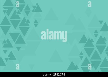 Abstract vector background, teal pattern, symmetrical geometric shapes, triangles blue background, geometry template, banner Stock Vector