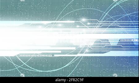 Soft Speed Light on Circuit Microchip Technology Background,Hi-tech Digital and Internet Concept design,Free Space For text in put,Vector illustration Stock Vector