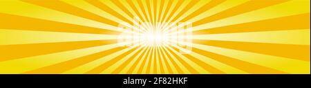 Sun Beam or Solar vector symbol. Perfect for Header of email, letter, business or greeting cards. Stock Vector