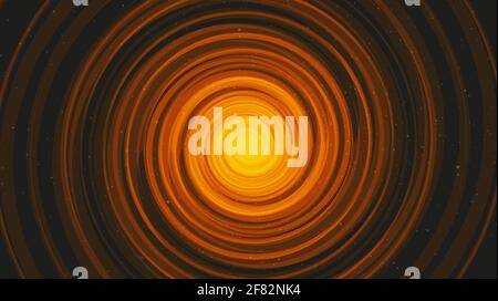 Spiral Black Hole on Black Galaxy Background.planet and physics concept design,vector illustration. Stock Vector