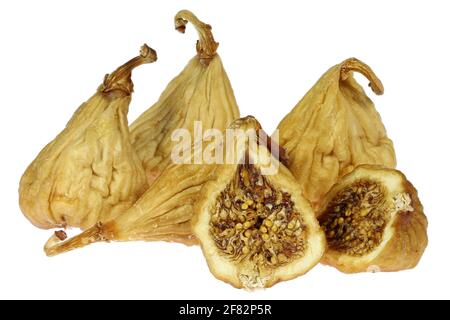 dried wild figs isolated on white background Stock Photo