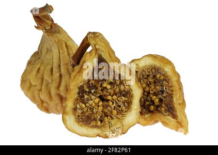 dried wild figs isolated on white background Stock Photo