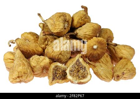 dried wild figs isolated on white background Stock Photo