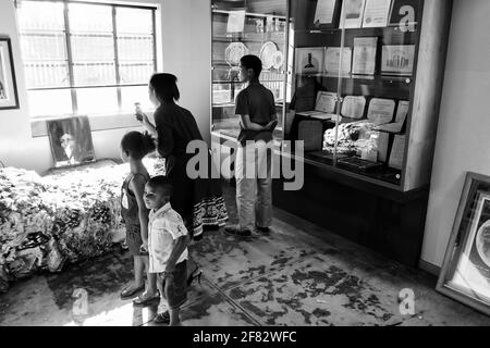 JOHANNESBURG, SOUTH AFRICA - Mar 13, 2021: Johannesburg, South Africa, September 11, 2011, Inside Nelson Mandela Home in Soweto South Africa Stock Photo