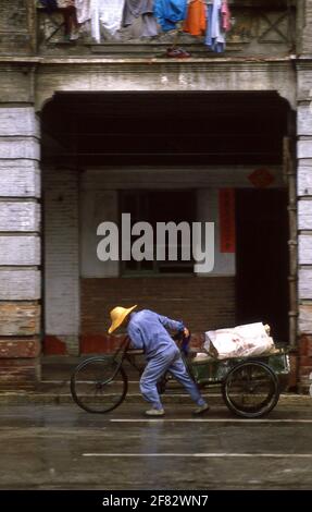 Street scenes of Guangzhou China 1985 Stock Photo