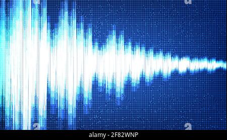 Digital Sound Wave on Pink Background,technology and earthquake wave diagram concept,design for music studio and science,Vector Illustration. Stock Vector