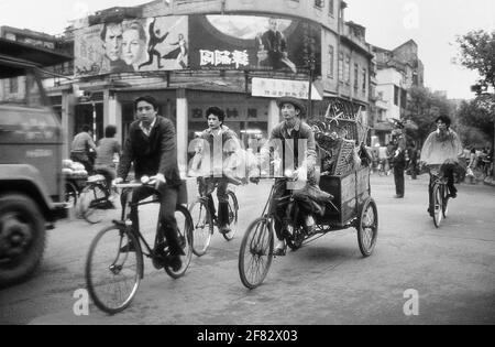 Street scenes of Guangzhou China 1985 Stock Photo