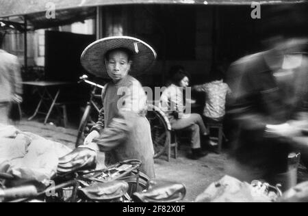 Street scenes of Guangzhou China 1985 Stock Photo