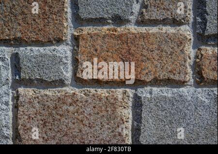 decorative light stone wall close-up Stock Photo