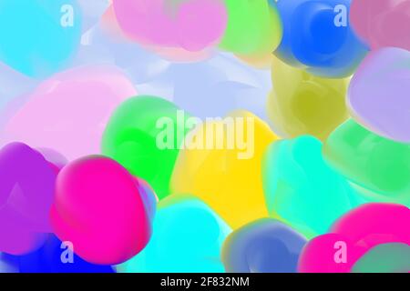 Multi-colored bright brush strokes. beautiful background. modern Art Stock Photo