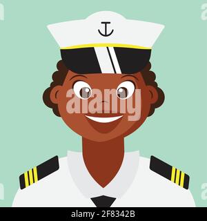 A cartoon boat captain woman smiling Stock Vector Image & Art - Alamy
