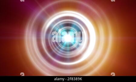 rings light ray Orb neon ray light illustration Stock Photo