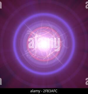 Highly magnetized rotating neutron star, abstract illustration Stock Photo