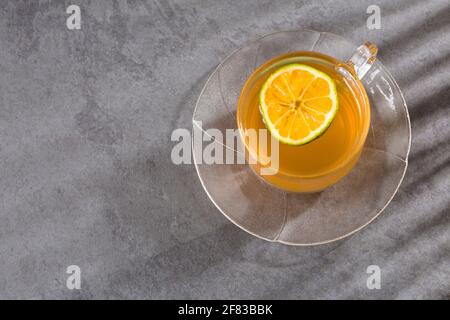 Healthy lemon drink - Citrus × lemon Stock Photo