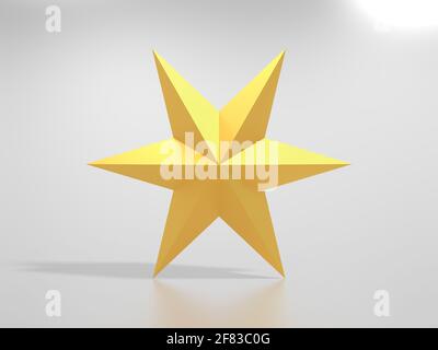 Golden Star Award, 3D rendering isolated on white background Stock ...