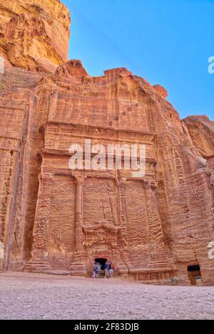 It’s time to proceed along the Outer Siq, towards the Royal Tombs, and the heart of the Nabataean City of Petra  Taken @Petra, Jordan Stock Photo