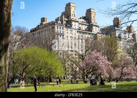Central Park is beautiful in the springtime, NYC, USA Stock Photo