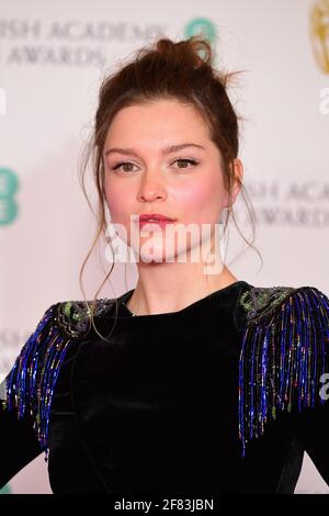 Sophie Cookson arrives for the EE BAFTA Film Awards at the Royal Albert