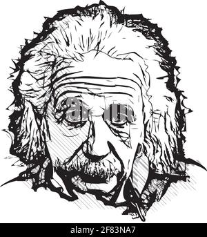albert einstein vector illustration Stock Vector