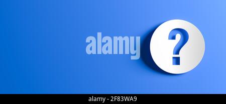 Cut out paper with white question mark symbol on light green background ...
