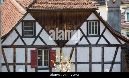 Medieval architecture up close Stock Photo