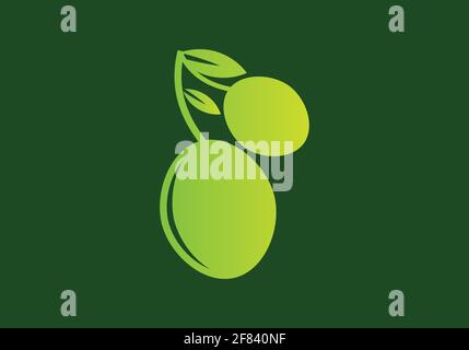 olive oil logo or icon design vector template Stock Vector