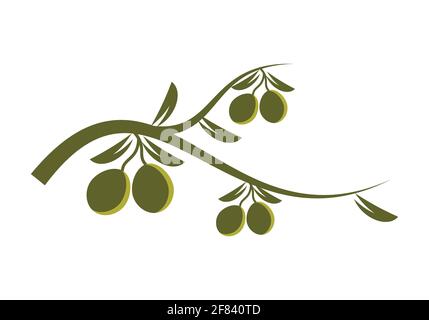 olive oil logo or icon design vector template Stock Vector