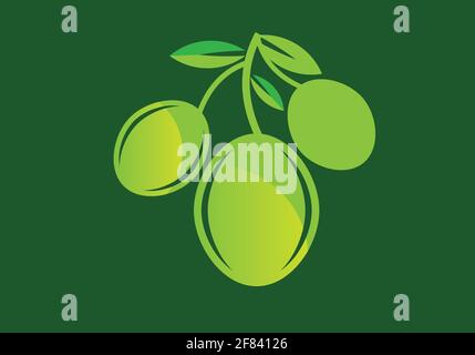 olive oil logo or icon design vector template Stock Vector